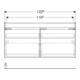 Geberit Meuble sous lavabo double Renova Plan 122,6x60,6x44,6 cm, 2 tiroirs, N h, F. struct.-5