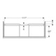 Geberit Meuble sous-lavabo iCon 118,4x24,7x47,6 cm, blanc brillant/sable mat