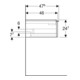 Geberit Meuble sous-lavabo iCon 118,4x24,7x47,6 cm, blanc brillant/sable mat