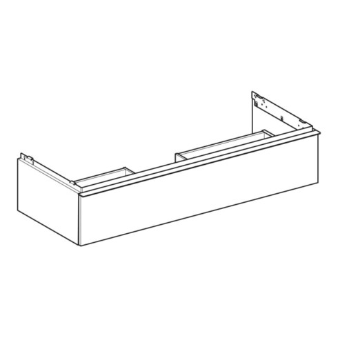 Geberit Meuble sous-lavabo iCon 118,4x24,7x47,6 cm, lave mat/lave mat