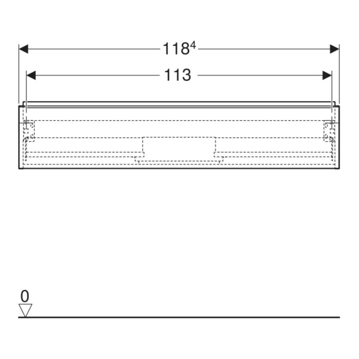 Geberit Meuble sous-lavabo iCon 118,4x24,7x47,6 cm, lave mat/lave mat