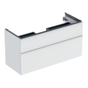Geberit Meuble sous lavabo iCon 118,4x61,5x47,6 cm, 2 tiroirs, blanc mat/Gr blanc mat