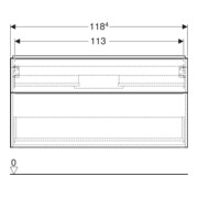 Geberit Meuble sous lavabo iCon 118,4x61,5x47,6 cm, 2 tiroirs, blanc mat/Gr blanc mat-5
