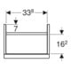 Geberit Meuble sous lavabo iCon 37x41,5x27,9 cm, 1 porte, à droite, blanc brillant/gris mat