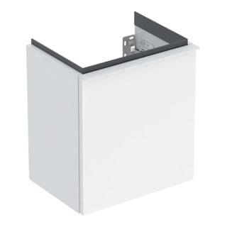 Geberit Meuble sous lavabo iCon 37x41,5x27,9 cm, 1 porte, à droite, blanc/laminé brillant