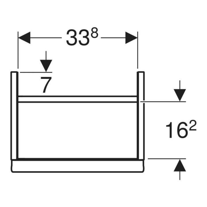 Geberit Meuble sous lavabo iCon 37x41,5x27,9 cm, 1 porte, à droite, blanc mat/vert mat
