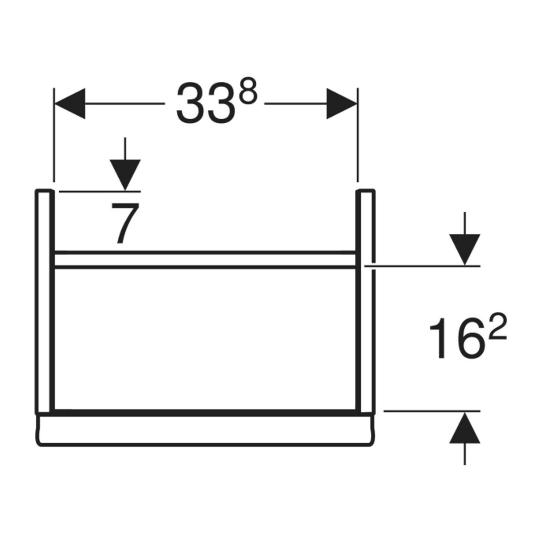 Geberit Meuble sous lavabo iCon 37x41,5x27,9 cm, 1 porte, à droite, blanc mat/vert mat