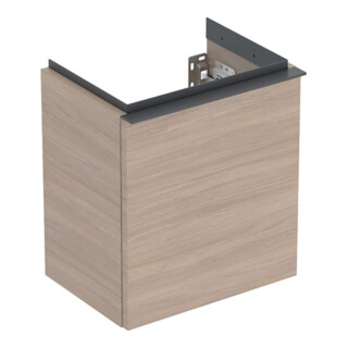 Geberit Meuble sous lavabo iCon 37x41,5x27,9 cm, 1 tiroir, à gauche, blanc/gris clair mat