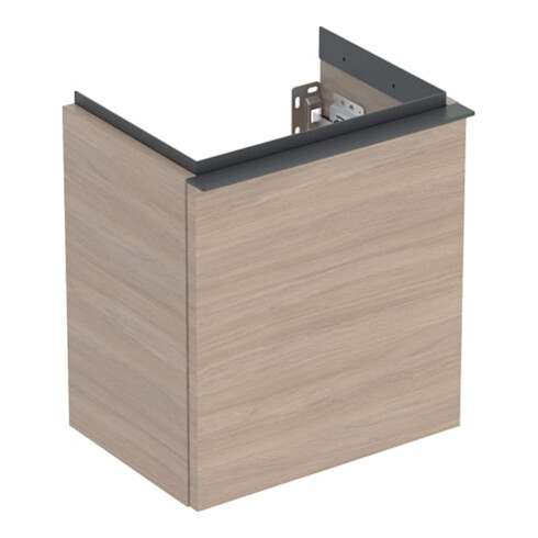 Geberit Meuble sous lavabo iCon 37x41,5x27,9 cm, 1 tiroir, à gauche, blanc/gris clair mat
