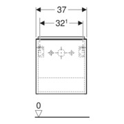 Geberit Meuble sous lavabo iCon 37x41,5x27,9 cm, 1 tiroir, à gauche, blanc/gris clair mat-5