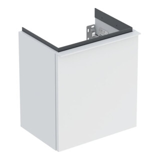 Geberit Meuble sous lavabo iCon 37x41,5x27,9 cm, 1 tiroir, à gauche, blanc mat/gris mat