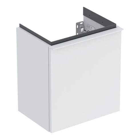 Geberit Meuble sous lavabo iCon 37x41,5x27,9 cm, 1 tiroir, à gauche, blanc mat/gris mat