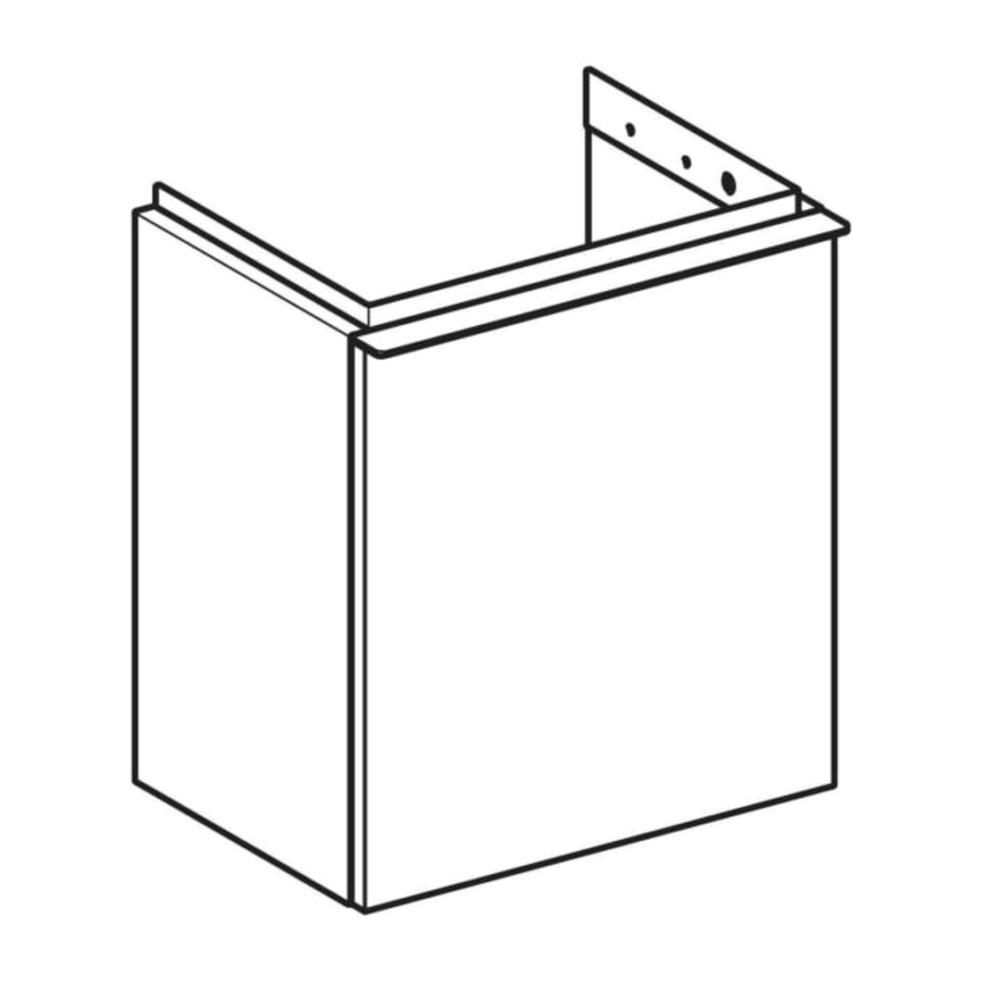 Geberit Meuble sous lavabo iCon 37x41,5x27,9 cm, 1 tiroir, à gauche, blanc mat/gris mat