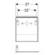 Geberit Meuble sous lavabo iCon 37x41,5x27,9 cm, 1 tiroir, à gauche, blanc mat/gris mat