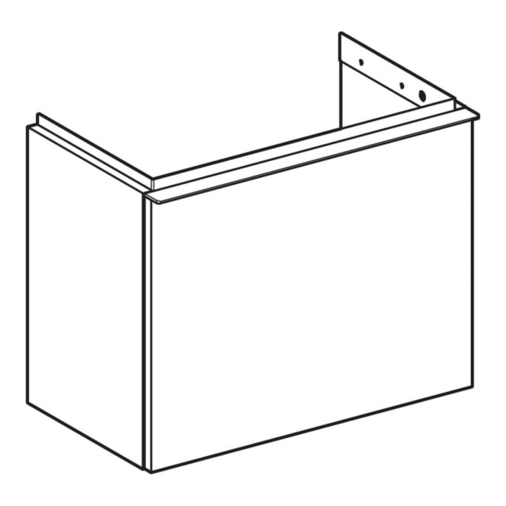 Geberit Meuble sous lavabo iCon 52x41,5x30,7 cm, 1 tiroir, blanc brillant/Gr. sa ma