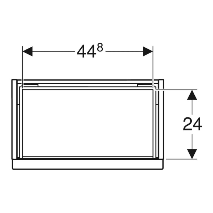 Geberit Meuble sous lavabo iCon 52x41,5x30,7 cm, 1 tiroir, blanc laqué brillant