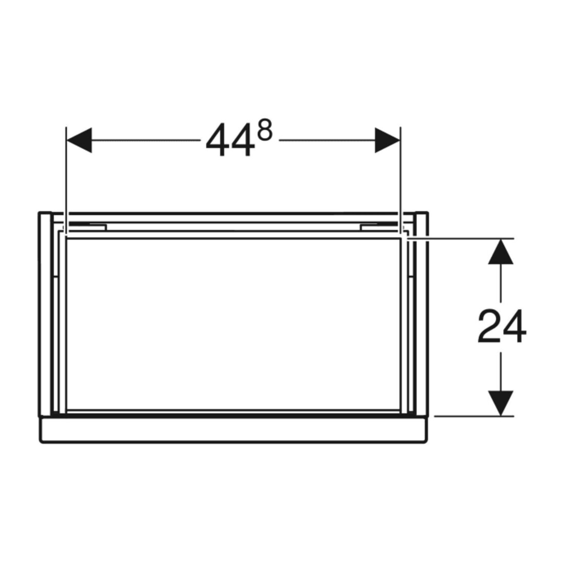 Geberit Meuble sous lavabo iCon 52x41,5x30,7 cm, 1 tiroir, blanc laqué brillant