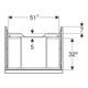 Geberit Meuble sous-lavabo iCon 59,2x24,7x47,6 cm, blanc mat