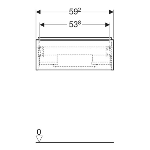 Geberit Meuble sous-lavabo iCon 59,2x24,7x47,6 cm, blanc mat