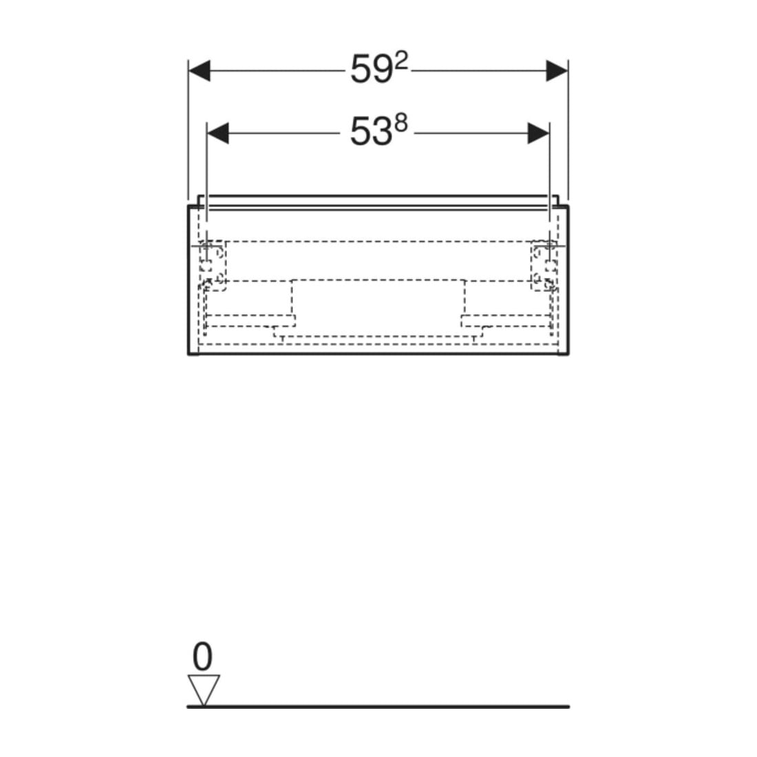 Geberit Meuble sous-lavabo iCon 59,2x24,7x47,6 cm, blanc mat