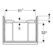 Geberit Meuble sous-lavabo iCon 59,2x24,7x47,6cm, blanc/laqué brillant/Gr. vc-4