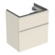 Geberit Meuble sous-lavabo iCon 59,2x61,5x41,6 cm, 2 tiroirs, blanc brillant/gris mat-1