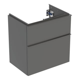 Geberit Meuble sous-lavabo iCon 59,2x61,5x41,6 cm, 2 tiroirs, la. m/la. ma