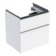 Geberit Meuble sous-lavabo iCon 59,2x61,5x47,6 cm, 2 tiroirs, blanc/bois laqué/Gr. vc-1