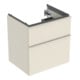 Geberit Meuble sous-lavabo iCon 59,2x61,5x47,6 cm, 2 tiroirs, blanc brillant/gris mat-1