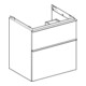 Geberit Meuble sous lavabo iCon 59,2x61,5x47,6 cm, 2 tiroirs, blanc laqué brillant-2