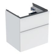 Geberit Meuble sous-lavabo iCon 59,2x61,5x47,6 cm, 2 tiroirs, blanc ma/Gr blanc ma