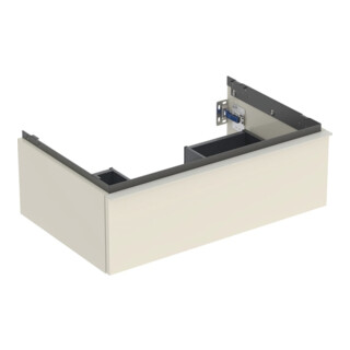 Geberit Meuble sous-lavabo iCon 74x24,7x47,6 cm, blanc brillant/sable mat
