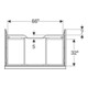 Geberit Meuble sous-lavabo iCon 74x24,7x47,6 cm, blanc brillant/sable mat