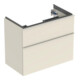 Geberit Meuble sous-lavabo iCon 74x61,5x41,6 cm, 2 tiroirs, blanc haut brillant/gris moyen satiné-1