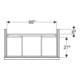 Geberit Meuble sous lavabo iCon 74x61,5x41,6cm, 2 tiroirs, blanc laqué brillant-4