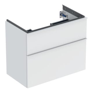 Geberit Meuble sous-lavabo iCon 74x61,5x41,6cm, 2 tiroirs, blanc mat/Gr blanc mat