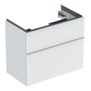 Geberit Meuble sous-lavabo iCon 74x61,5x41,6cm, 2 tiroirs, blanc mat/Gr blanc mat