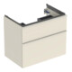 Geberit Meuble sous-lavabo iCon 74x61,5x47,6 cm, 2 tiroirs, blanc brillant/gris mat-1
