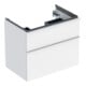 Geberit Meuble sous-lavabo iCon 74x61,5x47,6 cm, 2 tiroirs, blanc laqué brillant-1