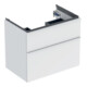 Geberit Meuble sous-lavabo iCon 74x61,5x47,6 cm, 2 tiroirs, blanc mat/Gr blanc mat-1