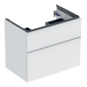Geberit Meuble sous-lavabo iCon 74x61,5x47,6 cm, 2 tiroirs, blanc mat/Gr blanc mat