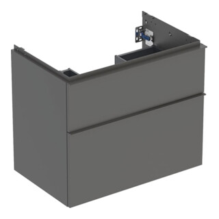 Geberit Meuble sous lavabo iCon 74x61,5x47,6 cm, 2 tiroirs, laqué mat
