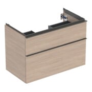 Geberit Meuble sous lavabo iCon 88,8x61,5x47,6 cm, 2 tiroirs, chêne/gr. la. ma