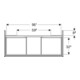 Geberit Meuble sous lavabo One 103,6x50,4x47 cm, blanc/laqué, 2 tiroirs-4