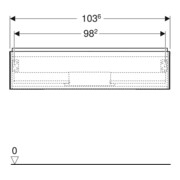 Geberit Meuble sous-lavabo One 103,6x50,4x47 cm, greige/laqué m, 1 L-5
