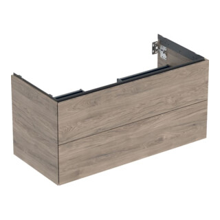 Geberit Meuble sous lavabo One 103,6x50,4x47 cm, N hêtre/Mélaminé, 2 tiroirs