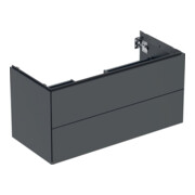 Geberit Meuble sous-lavabo One 103,6x50,4x47 cm, noir mat, 2 tiroirs