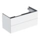 Geberit Meuble sous lavabo One 103,6x50,4x47cm, blanc/bois laqué brillant, 2 tiroirs-1