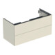 Geberit Meuble sous lavabo One 103,6x50,4x47cm, sable-gris/g, 2 tiroirs-1