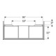 Geberit Meuble sous lavabo One 103,6x50,4x47cm, sable-gris/H I, 1 tiroir
